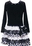 31Gon5mrCVL. SL160  Rare Editions Black Ivory Dot Ruffle Christmas Holiday Dress Girl 4 16