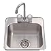 Kindred QSL1515/6N/1 Stainless Steel Drop-In Single Basin Drop-In Island Sink from the Drop-In Collection QSL1515/6N/1