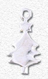 Solid Sterling Silver Christmas Tree Charm