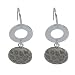 Silver and Fossil Stone Drop Earrings