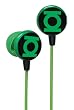 iHip DCF10163GL Classic Green lantern Logo Hi-Fi Noise Reducing Ear Buds (Earphones) Black/Green