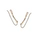 Humble Chic Women's Arrow Ear Crawlers Curved Gold-Tone Dart Stud Earrings
