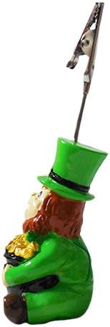 BNW Lucky Leprechaun Ticket Holder - Green Ceramic Figurine - Irish Folklore