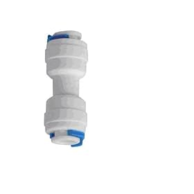 Natures Water FRIDGE FREEZER FILTER LLDPE WATER PIPE TUBING 1/4" TO 1/4" PUSHFIT FITTING - CONNECT 2 LENGTHS OF 1/4" PIPE TOGETHER