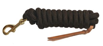 9' x 5/8 Cowboy Nylon Lead Rope Brown
