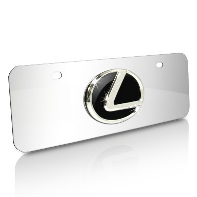 Lexus 3D Logo Half-size Chrome Steel License Plate