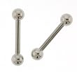 Surgical Steel Externally Threaded Barbell 12G - Length: 9/16 - Sold as a Pair