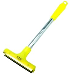 All Ride Profi Alu Eiskratzer mit Kupferklinge, extra lang (30 cm), gelb