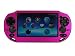 Case Star ® cool pink aluminum w/ metallic coating hard case/cover plus 1 pc of LCD screen protector for Playstation PS VITA+Case Star CELLPHONE bag