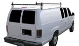 ProRac Contractor Series Econo Van Rack Adjustable Width - Fits Full Size Vans & Mini Vans with Drip Wells (Rain Gutters) - Includes 2 CrossbarsBlack Powder Coat