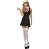 Smiffy's Fever Schoolgirl Dress/ Tie and Panties (Medium, Black)