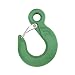 Campbell C-90 Grade 100 System 10 Cam-Alloy Eye Sling Hook with Latch, Painted Green, 9/32" Trade, 5.56" Length, 4300 lbs Working Load Limit