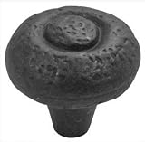 Hickory Hardware P3003-BI 1-1/2-Inch Refined Rustic Knob, Black Iron