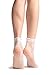 LissKiss Small Polka Dots And Rounded Trim Top White Socks Ankle High 15 Den - Socks