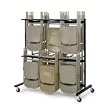 Two-Tier Chair Cart, 64-1/2w x 33-1/2d x 70-1/4h, Black