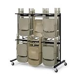 Two-Tier Chair Cart, 64-1/2w x 33-1/2d x 70-1/4h, Black