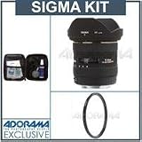 Sigma 10mm - 20mm f/4-5.6 EX DC HSM AF Lens Kit with USA Warranty, for Canon EOS Digital SLR Cameras. with Tiffen 77mm UV Wide Angle Filter, Professional Lens Cleaning Kit