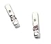 White Ice - Sterling Silver Stylish Bar with Pink Topaz and Diamonds Earrings