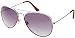 Two-Tone Color Medium Size Frame, Smoke / Brown Lens, Non-Spring Temples Aviator Sunglasses ( 6 Colors ) - New !