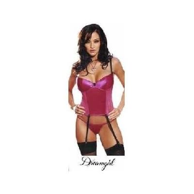 1st Fantasies Classy Stretch Starlet Satin and Lycra Bustier Set with Stockings Too! img