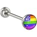 Surgical Steel RAINBOW FLAG Gay Pride Barbell