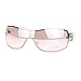 Womens Elegant Rimless Shield Warp Luxury Designer Sunglasses