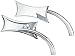 Arlen Ness Left Four Point Mirror Chrome