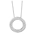 14K White Gold Diamond Circle Pendant