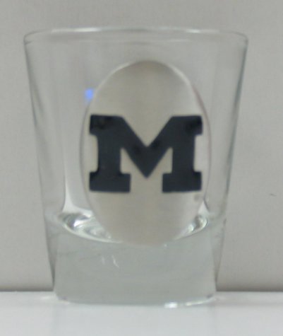 Wolverines Shot Glass - University of Michigan Wolverines Round Shot Glass