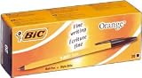 Bic Cristal Orange Ball Pen 0.2mm Line Width Black Ref 1199110114