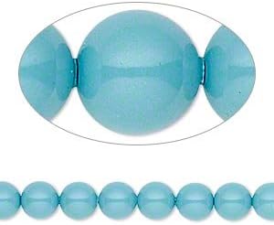 6mm Round Swarovski Crystal Gemcolors Turquoise Pearls (5810) Package of 50