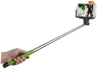 Selfie Stick, Lunix Self-Portrait Monopod Extendable with Built-in Bluetooth for Smartphones(Green)