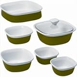 Corningware 7pc Set Etch Grass