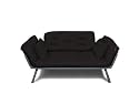 American Furniture Alliance Mali Flex Futon Frame and Cushions, Black