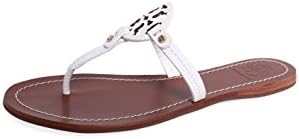 Tory Burch Mini Miller Flat in White 6.5