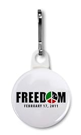 LIBYA Revolution for FREEDOM and PEACE White 1 inch Zipper Pull Charm