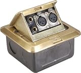 Dayton FB5XG Floor Box with Dual XLR & 1/4 Brass 5 x 5