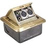 Dayton FB5XG Floor Box with Dual XLR & 1/4" Brass 5" x 5"