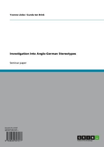 Investigation Into Anglo-German Stereotypes