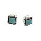 Sterling Silver Turquoise Post Stud Earrings Native American