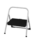 Cosco 11-115CLGG4 One-Step Metal Folding Step Stool, Grey