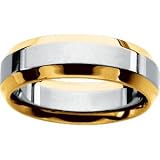 14K Two Tone Gold Comfort Fit Band