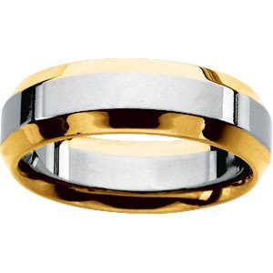 14K Two Tone Gold Comfort Fit Band