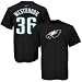 Reebok Philadelphia Eagles #36 Brian Westbrook Black Net Player T-shirt