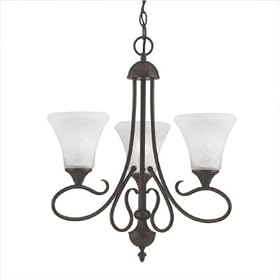 Elipse Chandelier in Painted Bronze