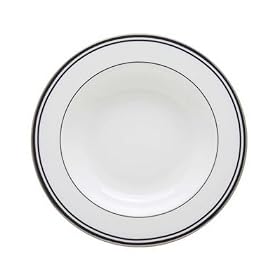 Lenox Federal Platinum Black Pasta Rim Soup Bowl by Lenox