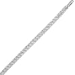 14K White Gold Fancy Filigree Link Bracelet - 7.25 inches