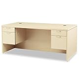 11500 Series Valido Double Pedestal Desk, 72w x 36d x 29-1/2h, Natural Maple
