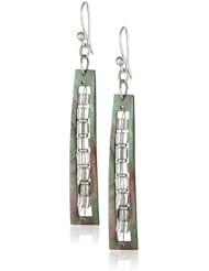 Kenneth Cole New York "Shell Brilliance" Shell Faceted Bead Geometric Linear Drop Earrings