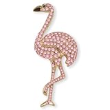 Pink Crystal Flamingo Pin